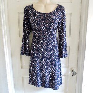 Boden Blue & Gray Star Bird Miriam Jersey Tunic Dress US6